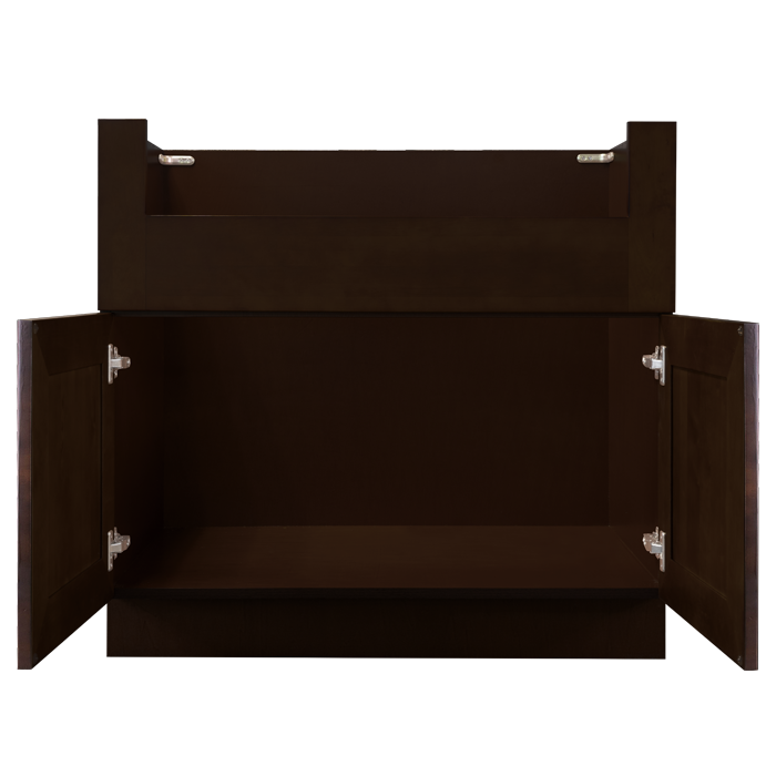 Edinburgh Series Espresso Finish Farm Sink Base Cabinet