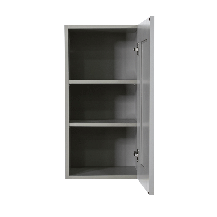 Anchester Gray Wall Cabinet 1 Door 2 Adjustable Shelves 30-inch Height