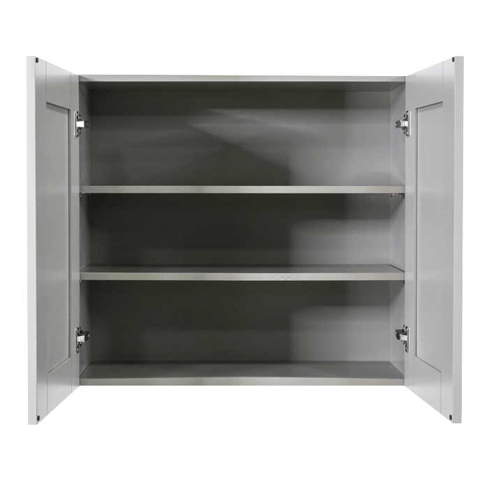 Anchester Gray Wall Cabinet 2 Doors 2 Adjustable Shelves With 30-inch Height