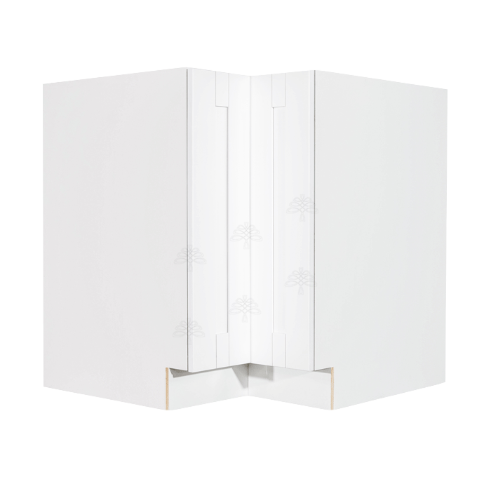 Anchester White Lazy Susan Base Cabinet 2 Full Height Folding Doors