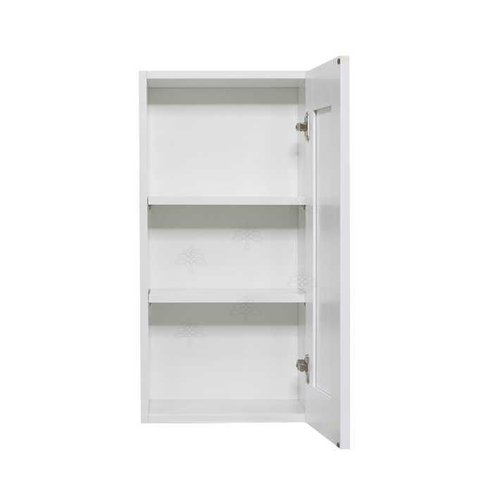 Anchester White Wall Cabinet 1 Door 2 Adjustable Shelves 30-inch Height