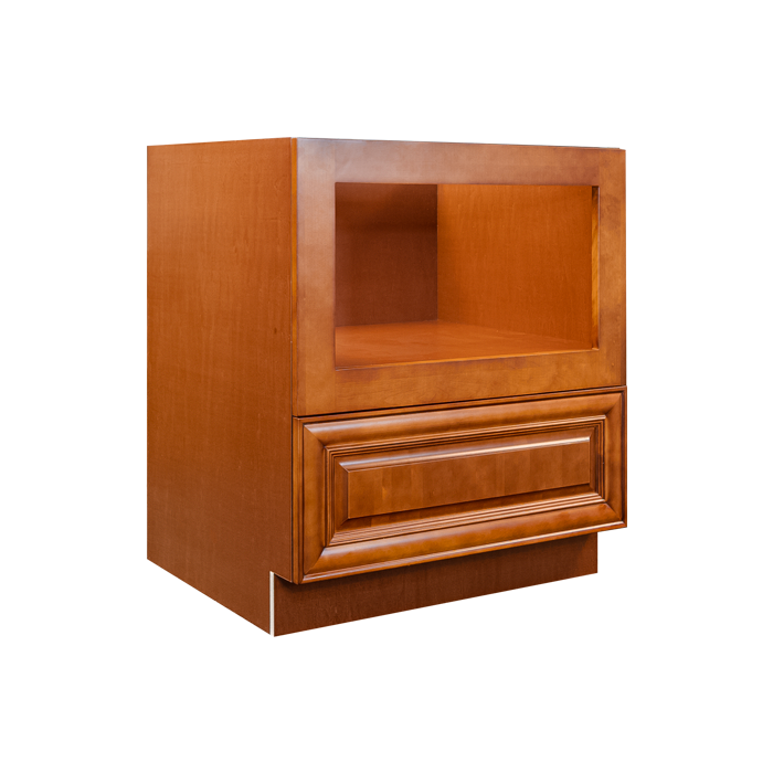Cambridge Series Chestnut Finish Base Microwave with Drawer Cabinet