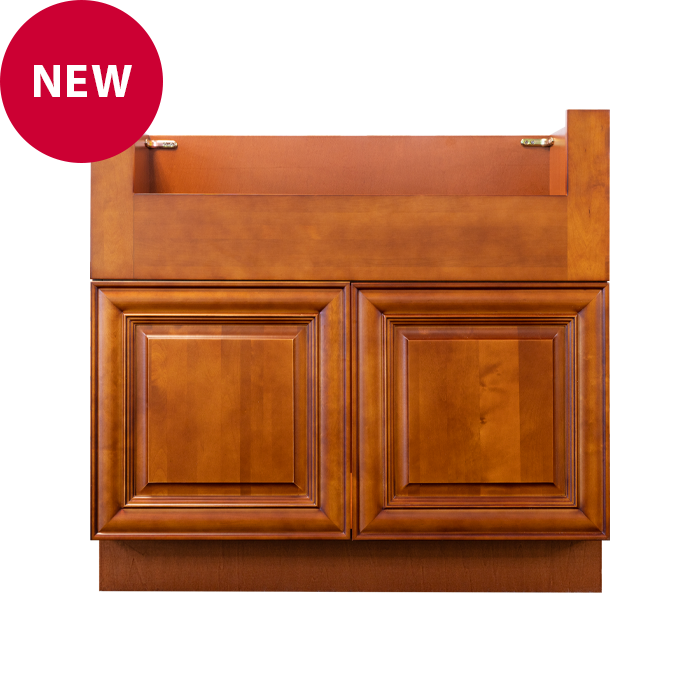 Cambridge Series Chestnut Finish Farm Sink Base Cabinet