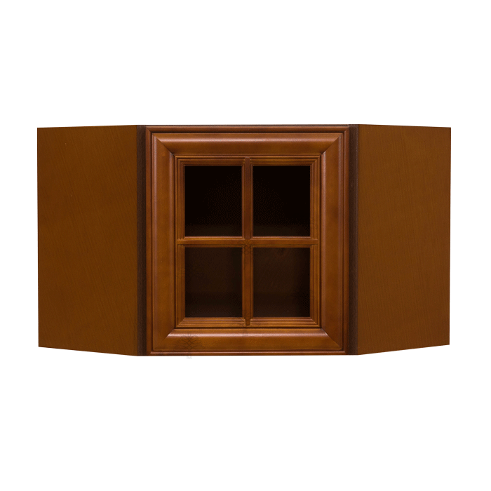 Cambridge Wall Mullion Door Diagonal Corner Cabinet 1 Door No Shelf Glass Not Included