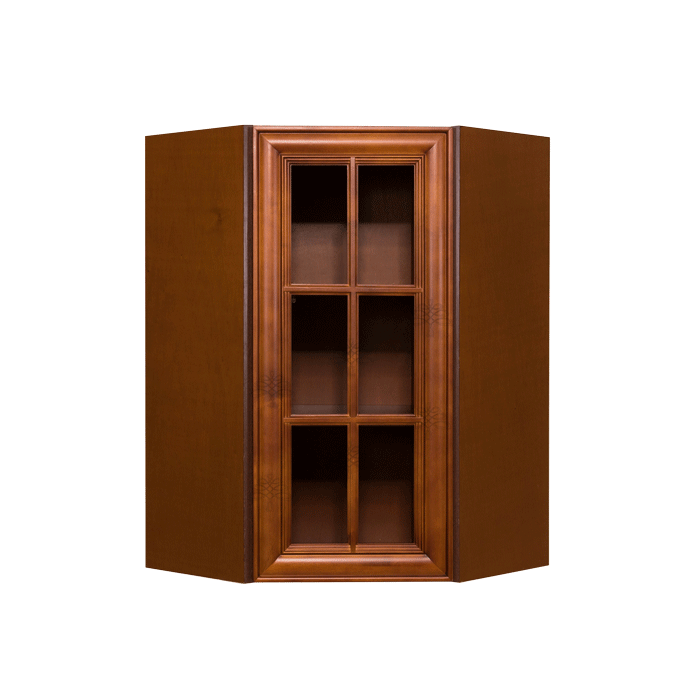 Cambridge Wall Mullion Door Diagonal Corner Cabinet 1 Door 2 Adjustable Shelves Glass Not Included