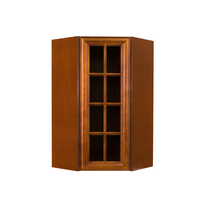 Cambridge Wall Mullion Door Diagonal Corner Cabinet 1 Door 3 Adjustable Shelves Glass Not Included