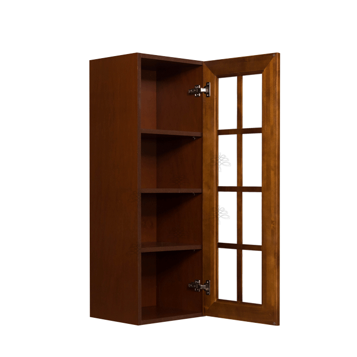 Cambridge Wall Mullion Door Cabinet 1 Door 3 Adjustable Shelves Glass Not Included