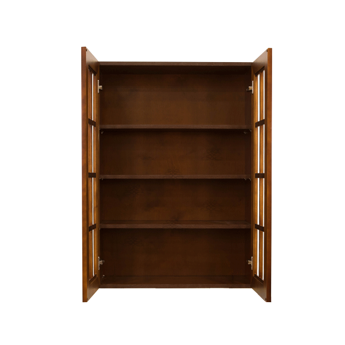 Cambridge Wall Mullion Door Cabinet 2 Doors 3 Adjustable Shelves Glass Not Included