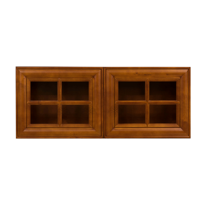 Cambridge Wall Mullion Door Cabinet 2 Doors No Shelf 24 Inch Depth Glass Not Included