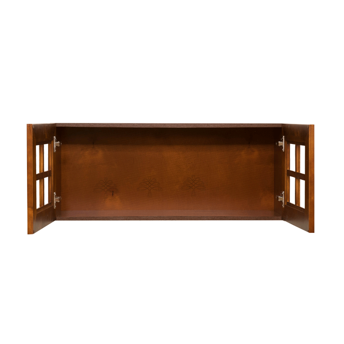 Cambridge Wall Mullion Door Cabinet 2 Doors No Shelf 24 Inch Depth Glass Not Included