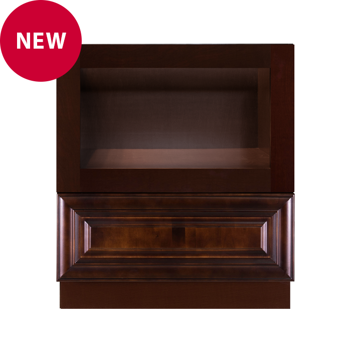 Edinburgh Series Espresso Finish Base Microwave with Drawer Cabinet