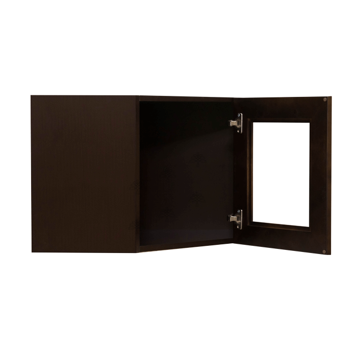 Edinburgh Wall Mullion Door Diagonal Corner Cabinet 1 Door No Shelf Glass Not Included
