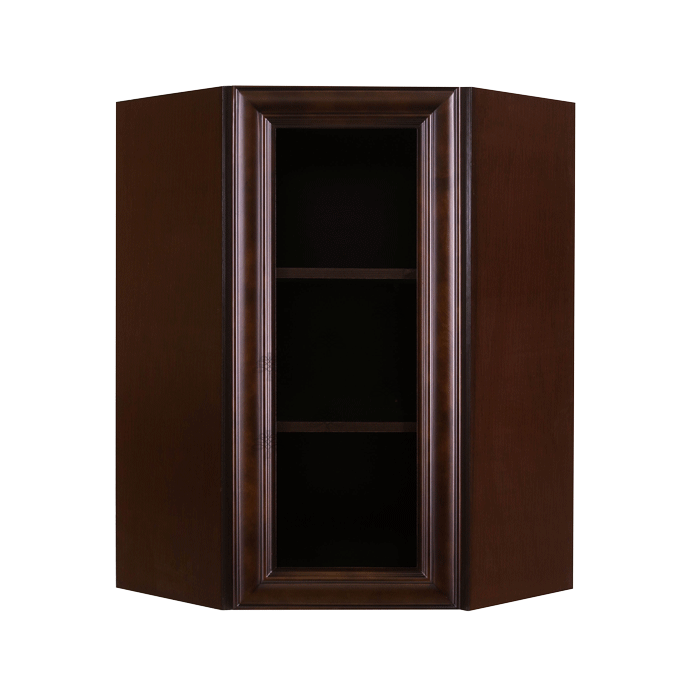 Edinburgh Wall Mullion Door Diagonal Corner Cabinet 1 Door 2 Adjustable Shelves Glass Not Included