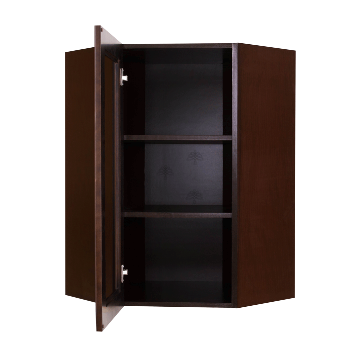 Edinburgh Wall Mullion Door Diagonal Corner Cabinet 1 Door 2 Adjustable Shelves Glass Not Included