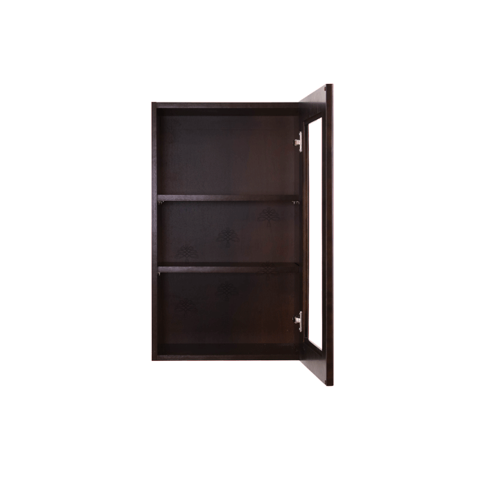 Edinburgh Wall Mullion Door Cabinet 1 Door 2 Adjustable Shelves 30 Inch Height Glass Not Included