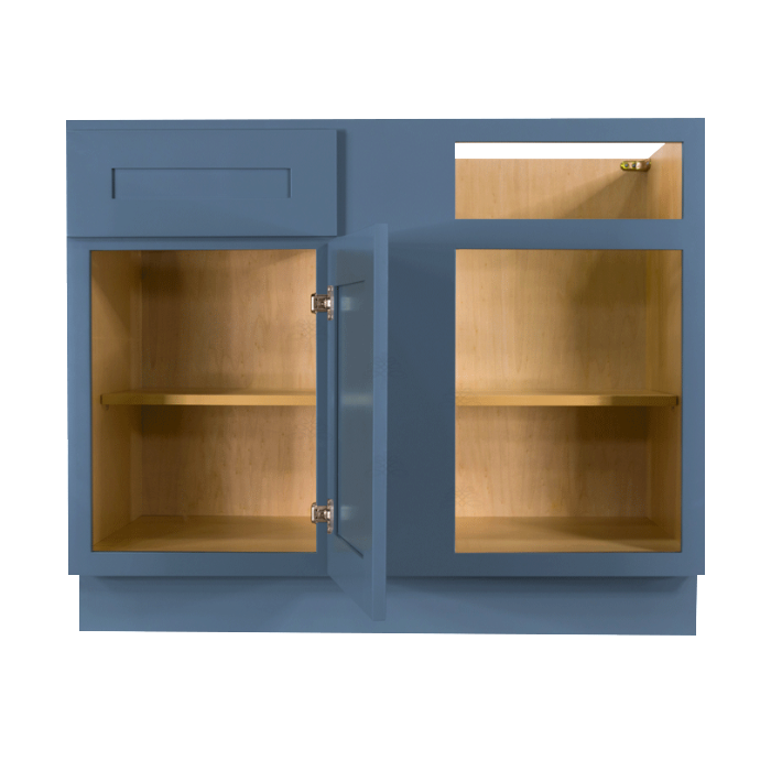 Lancaster Blue Base Blind Corner Cabinet 1 Drawer 1 Door