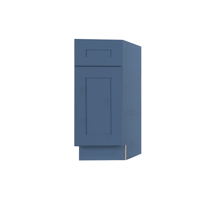 Lancaster Blue Base End Angle Cabinet 1 Fake Drawer 1 Door Adjustable Shelf (Right)