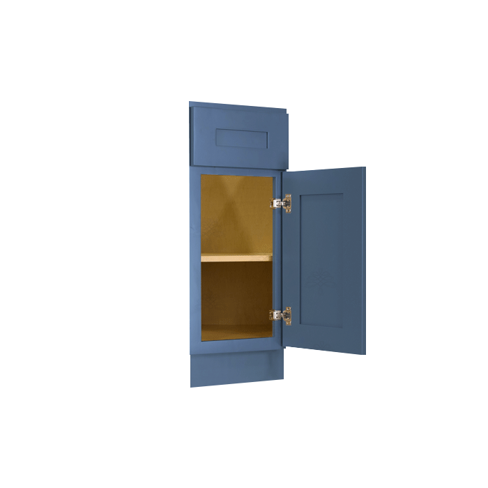 Lancaster Blue Base End Angle Cabinet 1 Fake Drawer 1 Door Adjustable Shelf (Right)