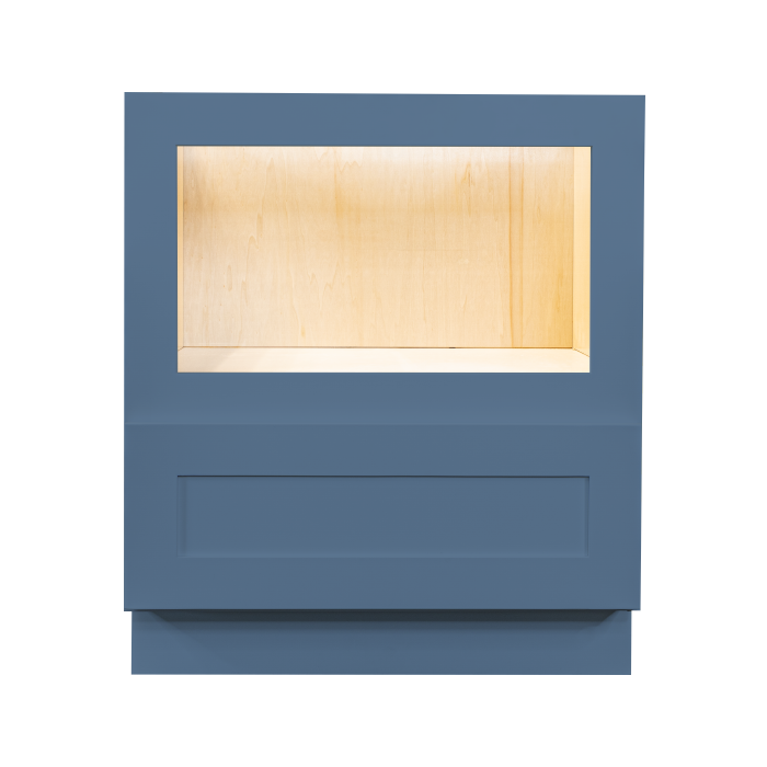 Lancaster Blue Shaker Base Microwave with Drawer Cabinet