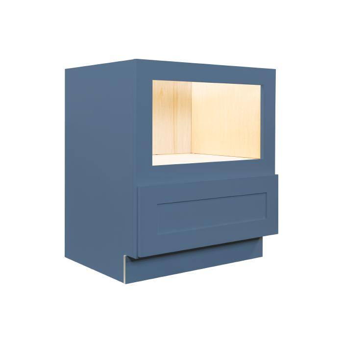 Lancaster Blue Shaker Base Microwave with Drawer Cabinet