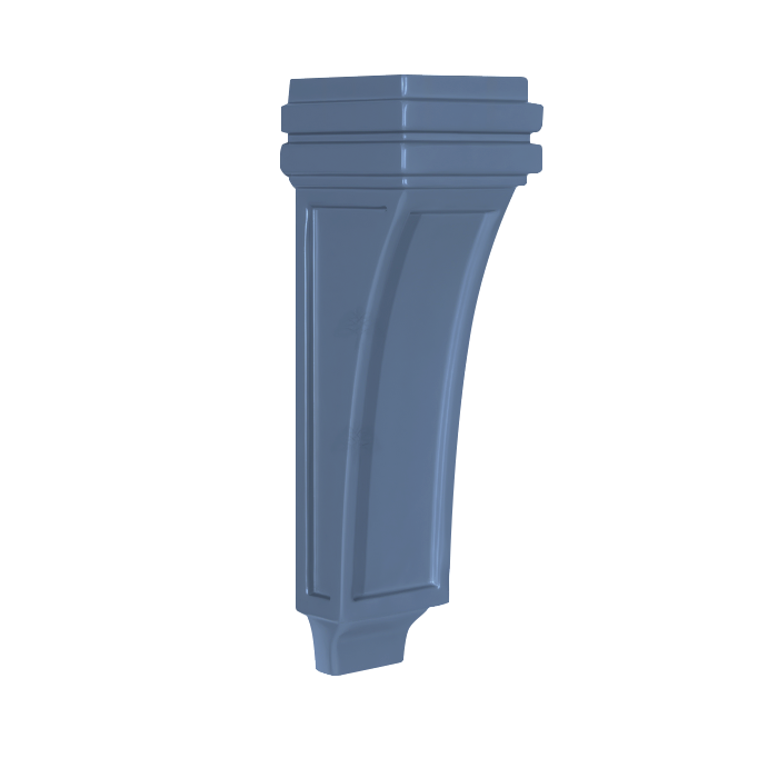 Lancaster Series Blue Shaker Cabinet Corbel Flat Design Extra Large