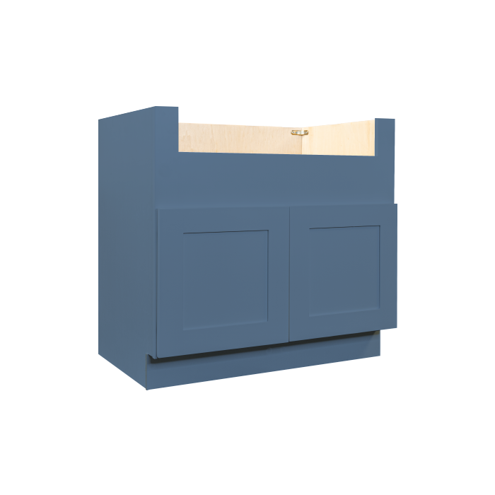 Lancaster Blue Shaker Farm Sink Base Cabinet