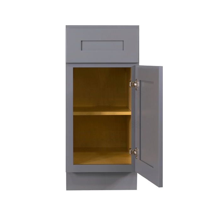 Lancaster Gray Base Cabinet 1 Drawer 1 Door 1 Adjustable Shelf