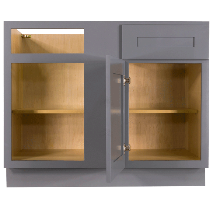 Lancaster Gray Base Blind Corner Cabinet 1 Drawer 1 Door