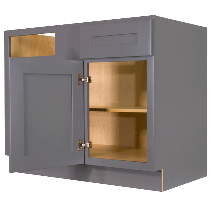 Lancaster Gray Base Blind Corner Cabinet 1 Drawer 1 Door