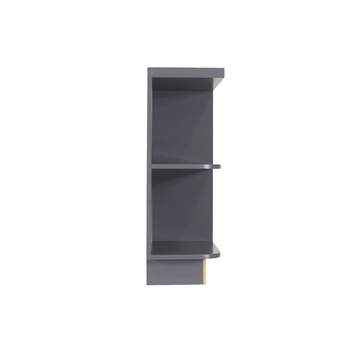 Lancaster Gray Base Open End Shelf 12 inch No Door 1 Fixed Shelf (Right)