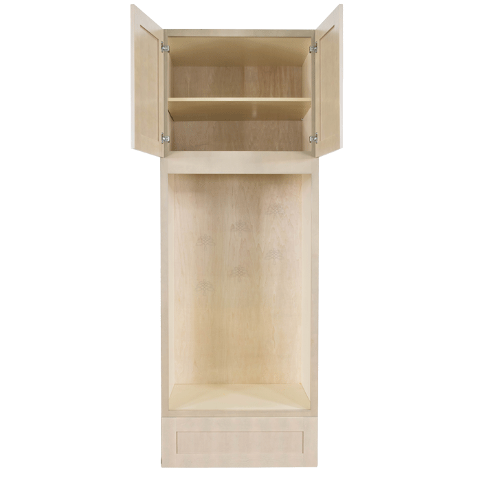 Lancaster Stone Wash Tall Double Oven Cabinet 2 Upper Doors and 1 Lower Drawer