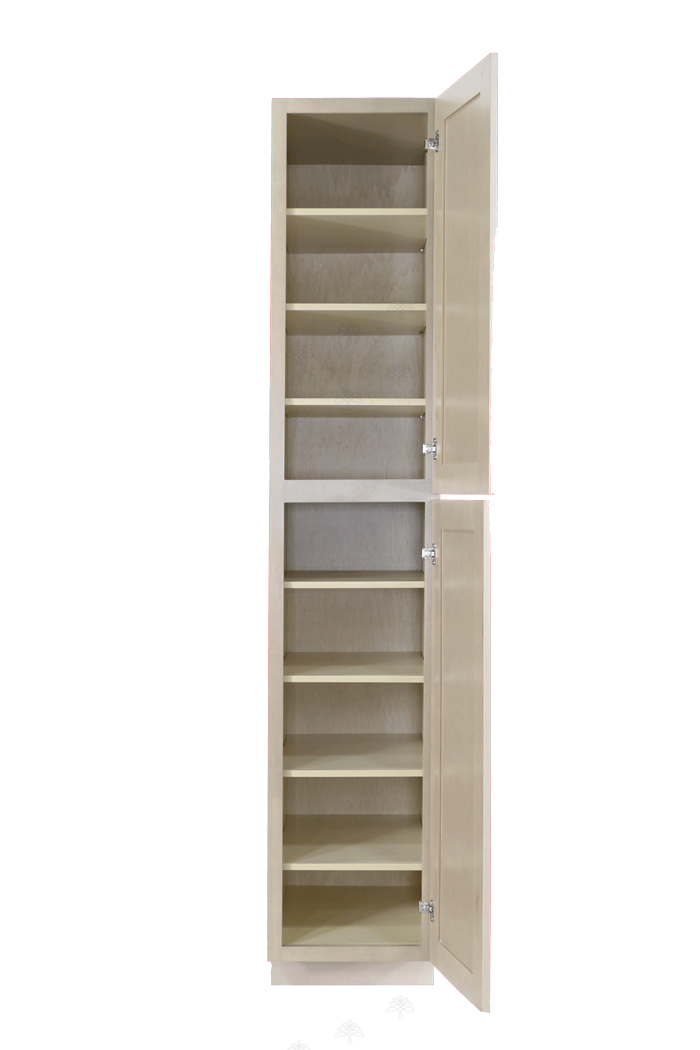 Lancaster Stone Wash Tall Pantry 1 Upper Door and 1 Lower Door