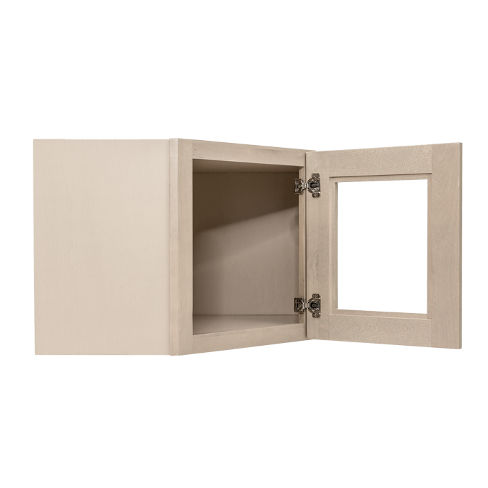 Lancaster Stone Wash Wall Diagonal Mullion Door Cabinet 1 Door No Shelf Glass Not Included
