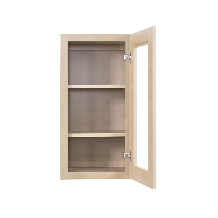 Lancaster Stone Wash Wall Mullion Door Cabinet 1 Door 2 Adjustable Shelves Glass not Included