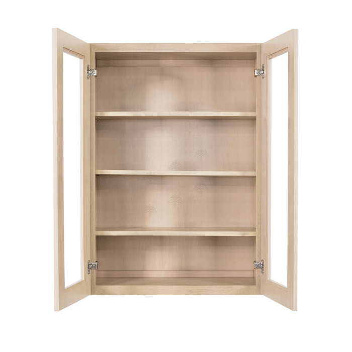 Lancaster Stone Wash Wall Mullion Door Cabinet 2 Doors 3 Adjustable Shelves Glass not Included