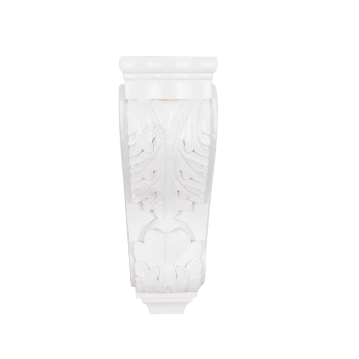 Lancaster Shaker White Moldings & Accessories CORBEL Stan Finish Leaf Design