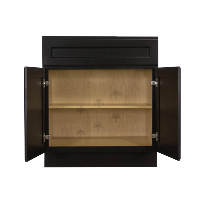 Newport Espresso Base Cabinet 1 Drawer 2 Doors 1 Adjustable Shelf