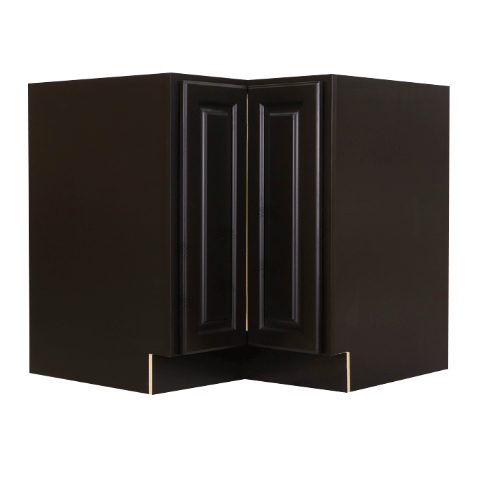 Newport Espresso Lazy Susan Base Cabinet 2 Full Height Folding Doors