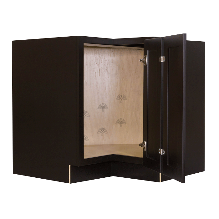 Newport Espresso Lazy Susan Base Cabinet 2 Full Height Folding Doors