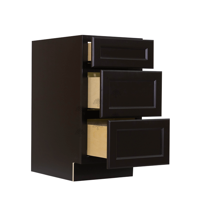 Newport Espresso Base Drawer Cabinet 3 Drawers