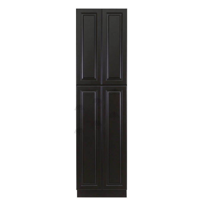 Newport Espresso Tall Pantry 2 Upper Doors and 2 Lower Doors