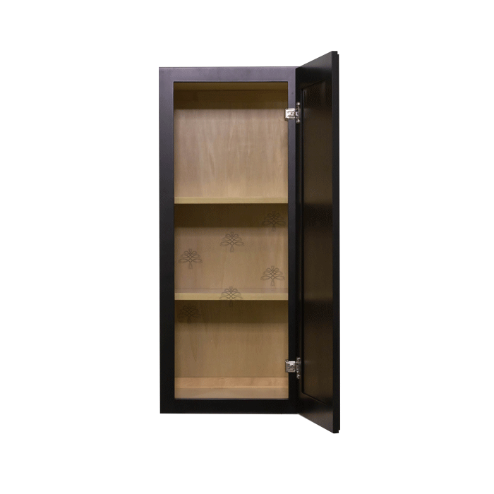 Newport Espresso Wall Cabinet 1 Door 2 Adjustable Shelves