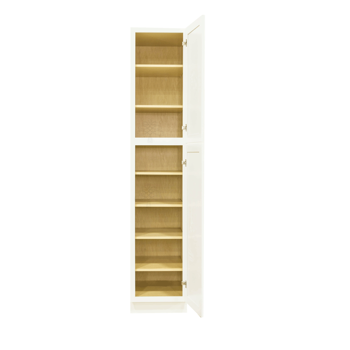 Newport White Tall Pantry 1 Upper Door and 1 Lower Door
