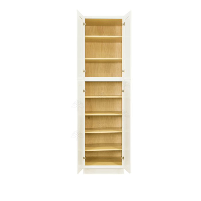 Newport White Tall Pantry 2 Upper Doors and 2 Lower Doors