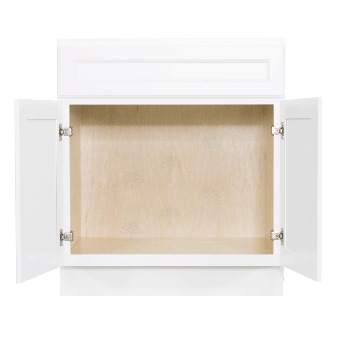 Newport White Vanity Sink Base Cabinet 1 Dummy Drawer 2 Doors