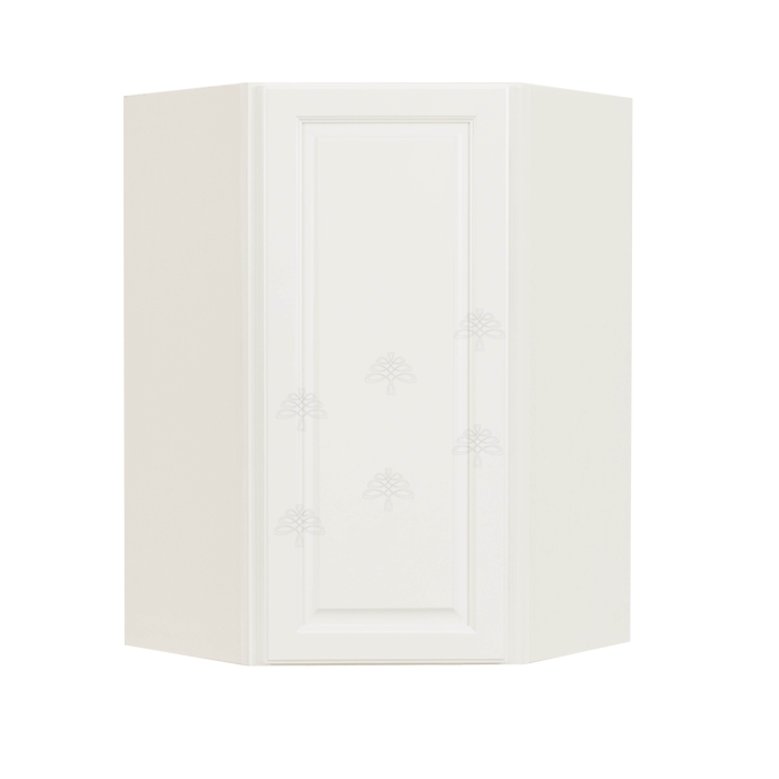 Newport White Wall Diagonal Corner 1 Door 2 Adjustable Shelves
