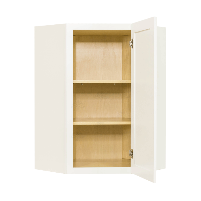 Newport White Wall Diagonal Corner 1 Door 2 Adjustable Shelves
