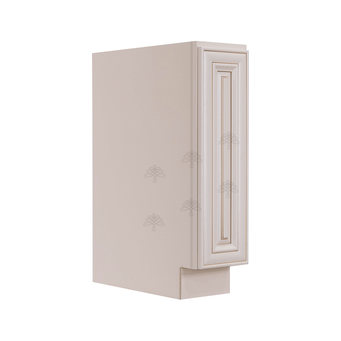 Princeton Series Creamy White With Glaze Base Spice Rack Cabinet With Under-Mount Upgrade