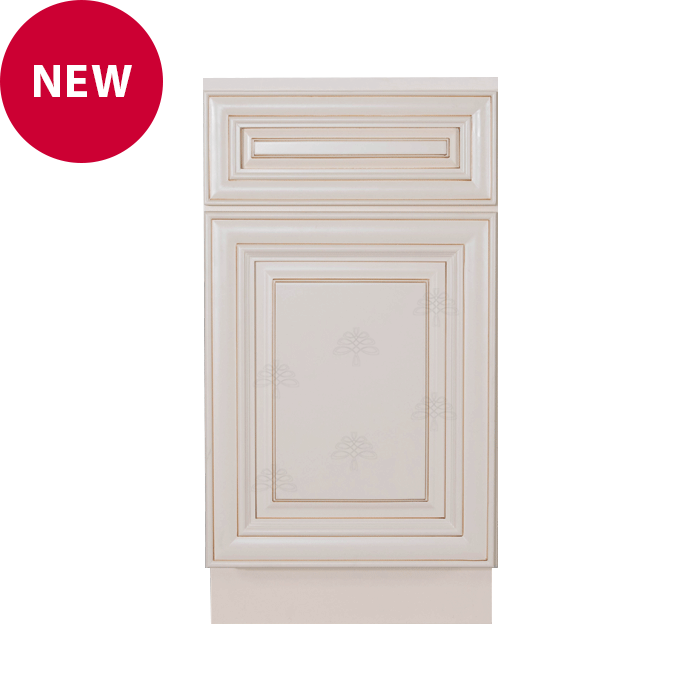 Princeton Series Creamy White With Glaze Base Waste Basket Cabinet