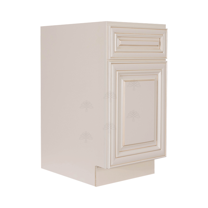 Princeton Series Creamy White With Glaze Base Waste Basket Cabinet